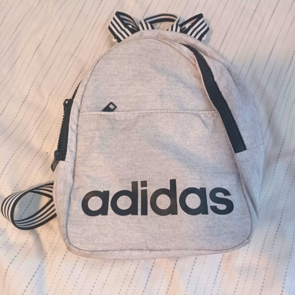 *2/$20* Adidas Light Gray Mini Backpack - Picture 1 of 4